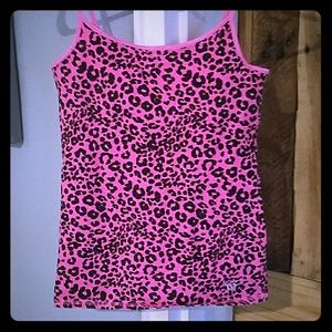 Pink Leopard Print Tank Top